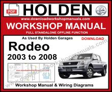 Holden Rodeo Service Repair Manual